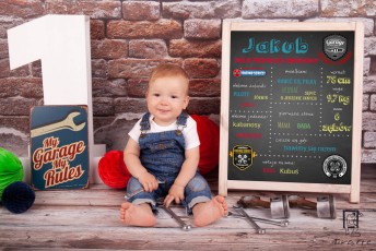 Sesja urodzinowa Cake Smash Kuby 2018